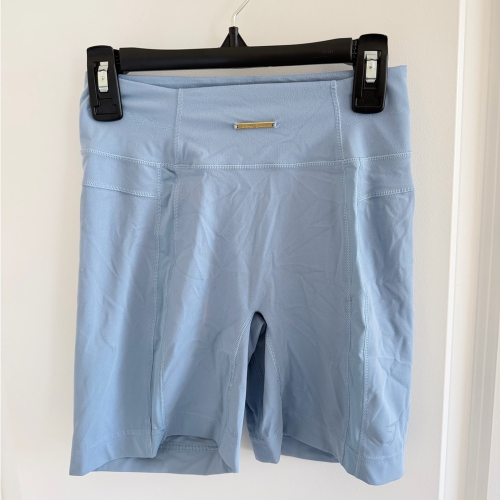 Gymshark Whitney Mesh Shorts- Light Blue - Picture 2 of 5